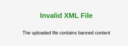 Invalid XML